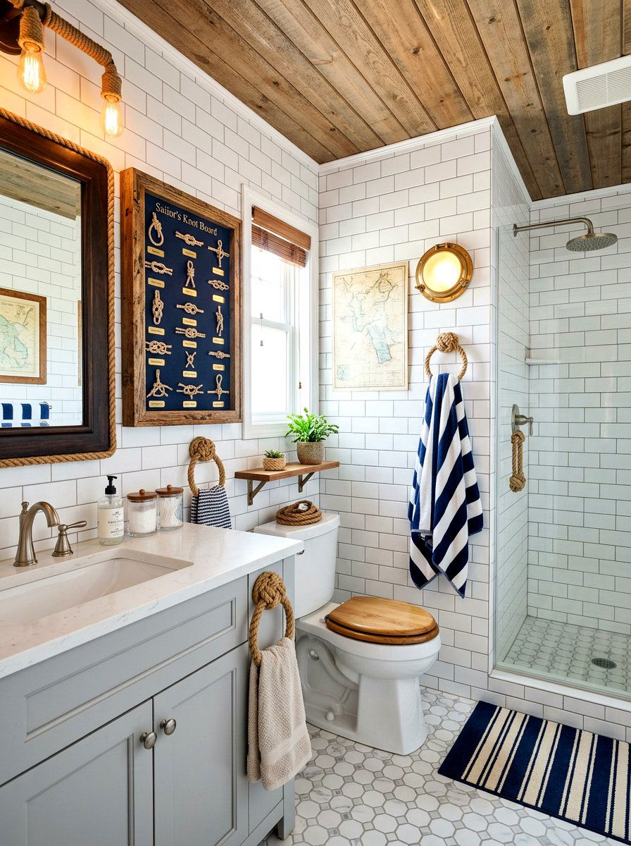 Sailor knot bathroom - 30 nautical bathroom ideas