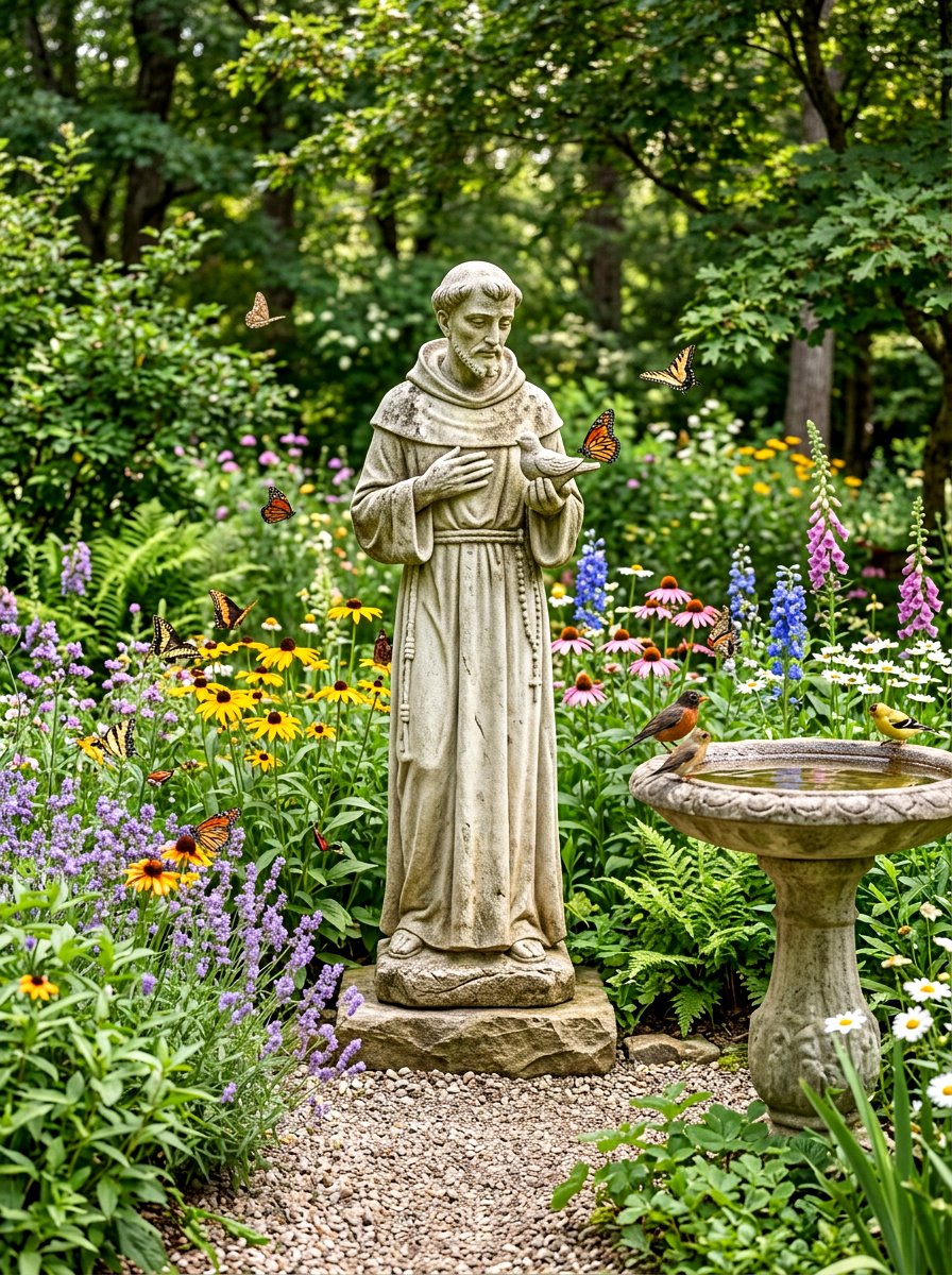 Saint Francis Garden Statue - 30 garden statue ideas