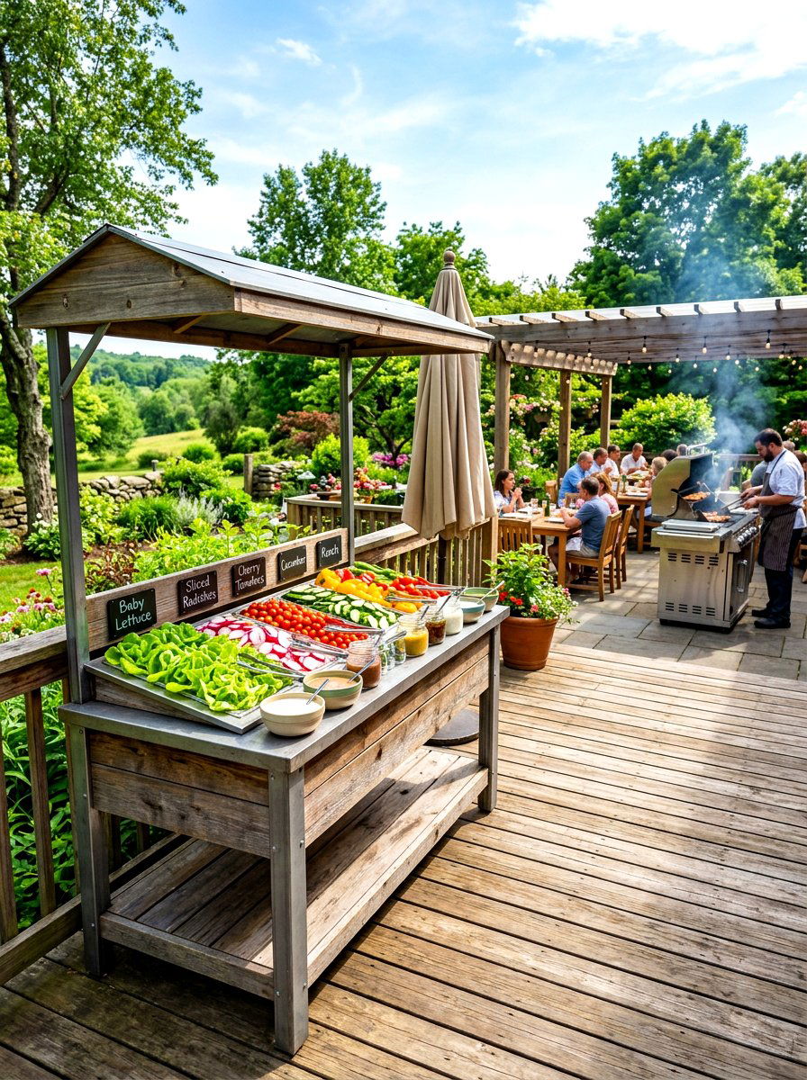 Salad Bar Table - 30 edible patio garden ideas