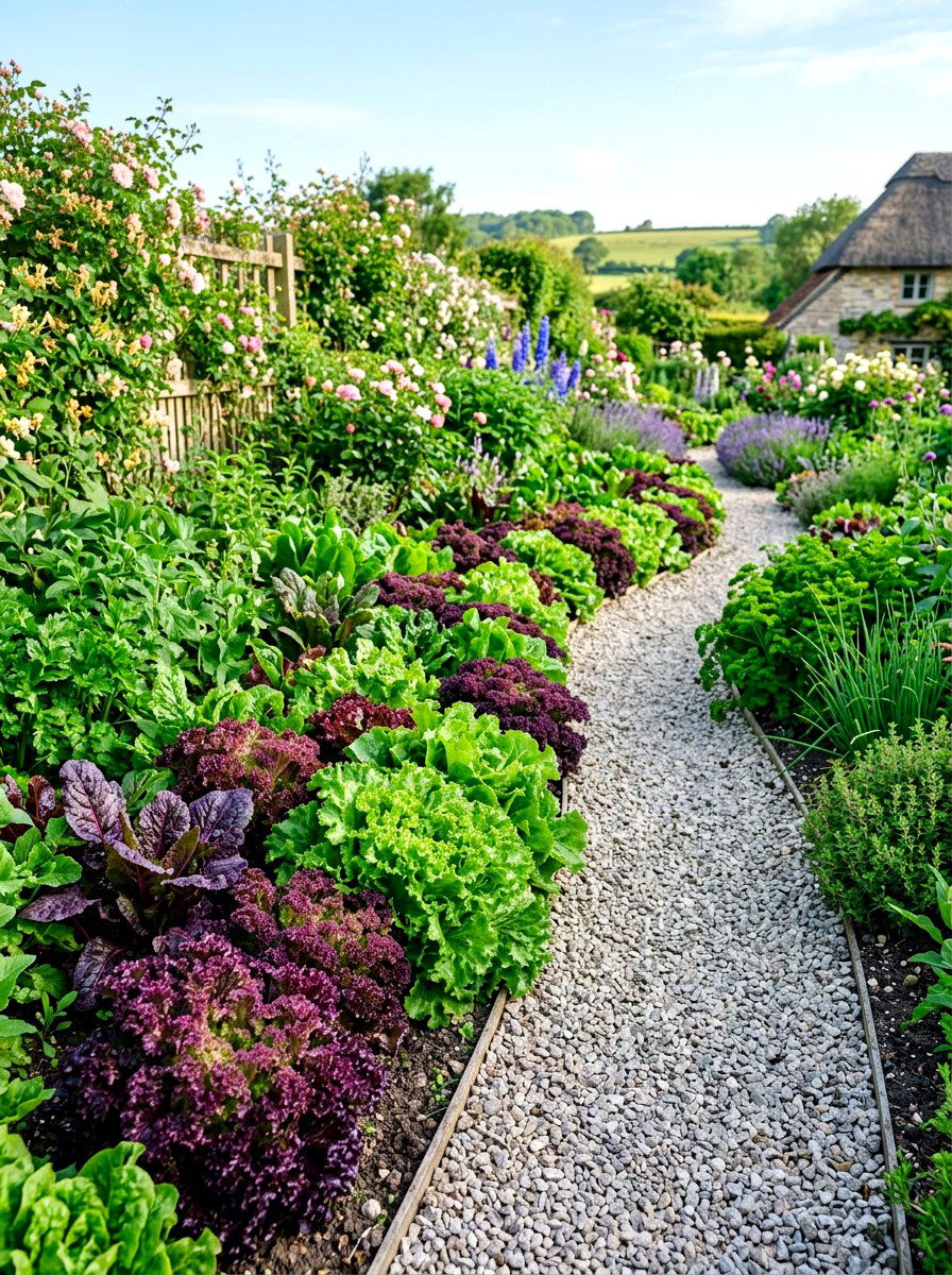 Salad Green Border - 30 potager garden ideas