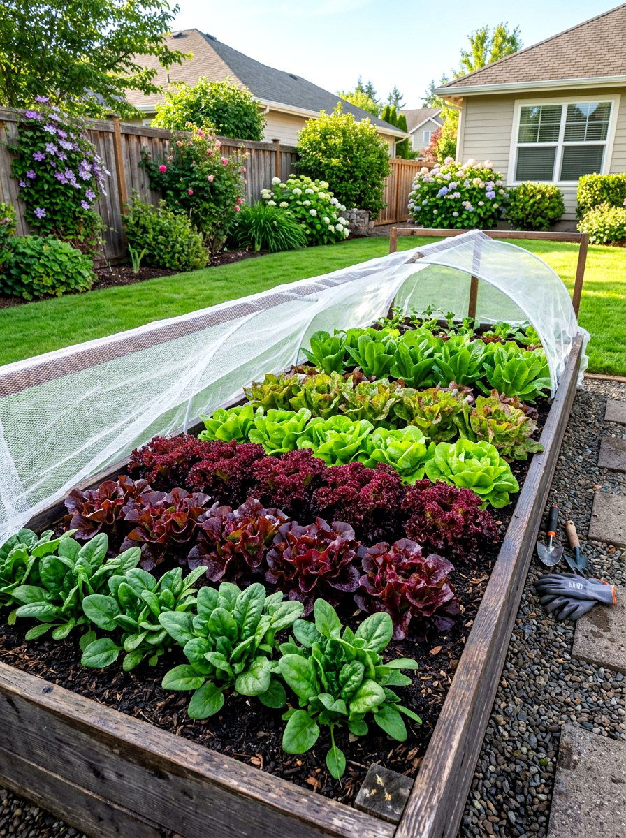 Salad Green Garden - 30 beginner vegetable garden ideas