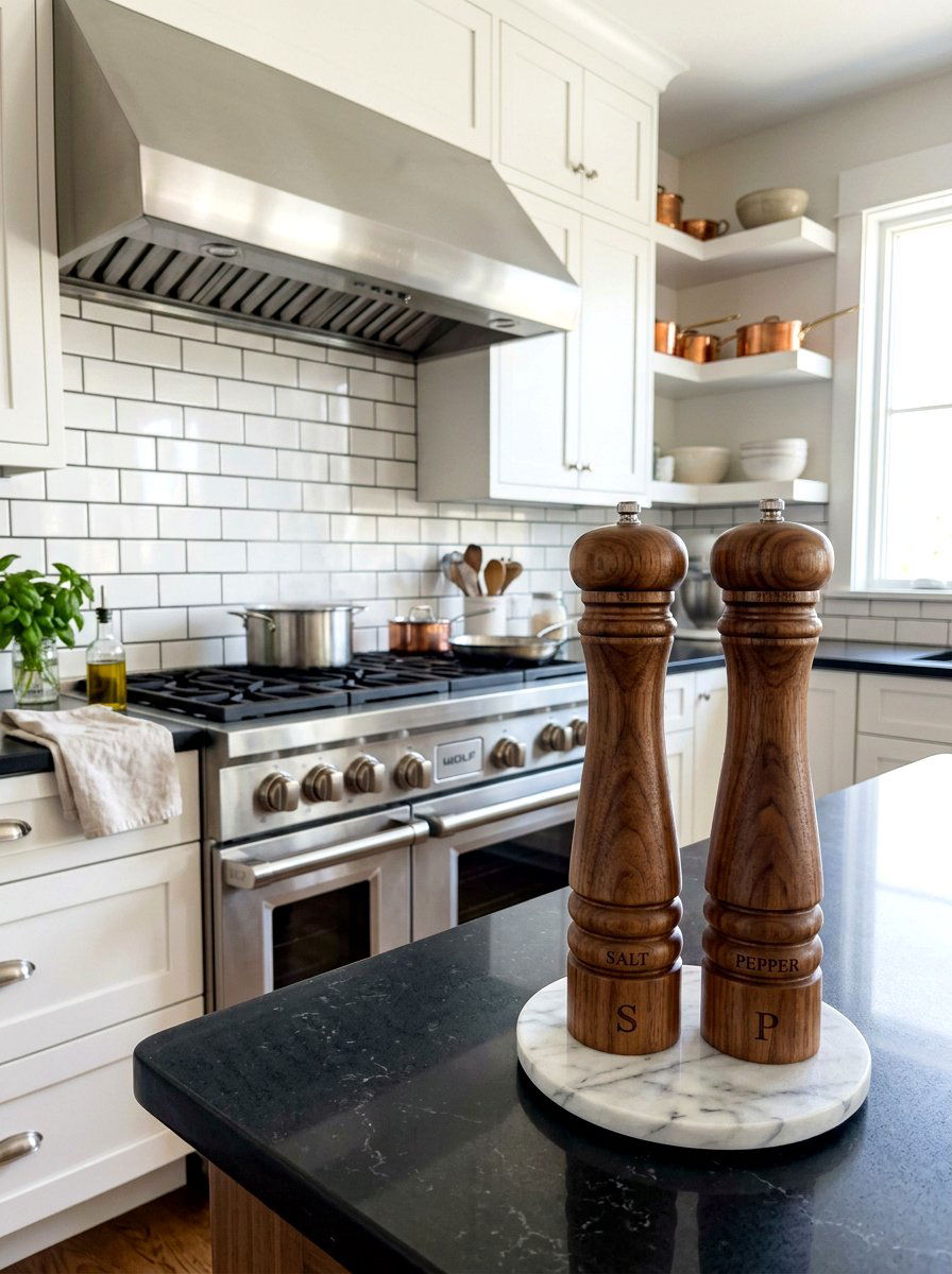 Salt And Pepper Mills - 30 kitchen counter decor ideas