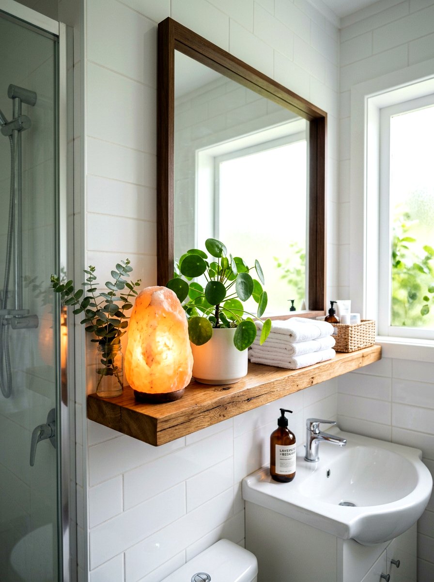 Salt Lamp Decor - 30 sensory bathroom ideas