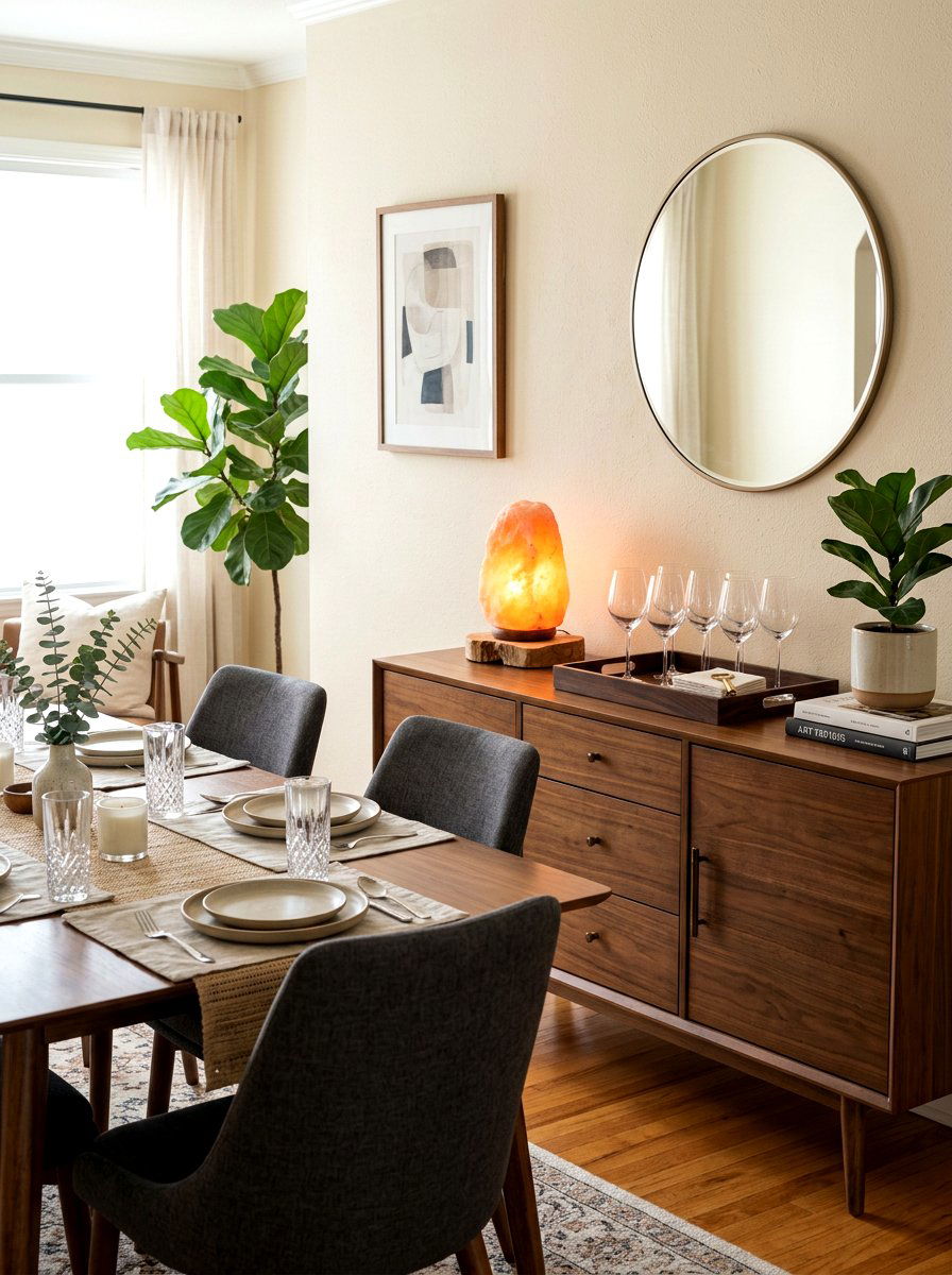 Salt Lamp Dining Room Sideboard - 30 salt lamp corner ideas