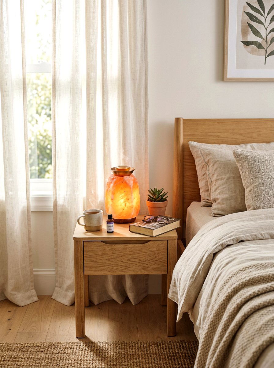Salt Lamp Oil Burner - 30 aromatherapy room ideas