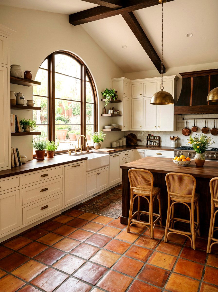 Saltillo Tile Kitchen Floor - 30 Spanish style kitchen ideas
