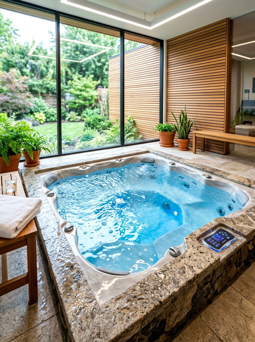 Saltwater Hot Tub - 30 backyard spa retreat ideas