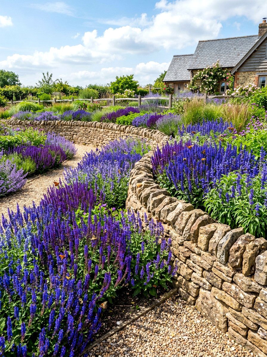 Salvia Garden Layout - 30 pollinator garden ideas