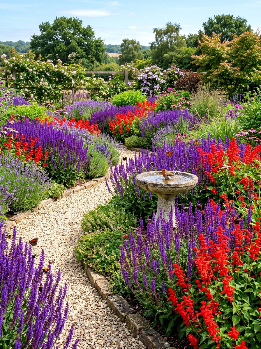 Salvia Garden - 30 xeriscape garden ideas