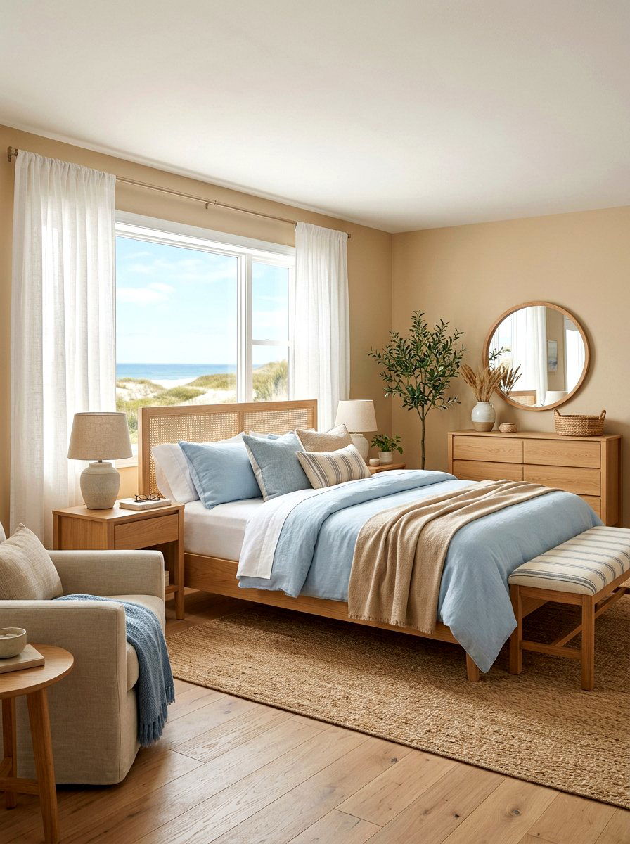 Sand And Sky Blue Bedroom - 30 bedroom color scheme ideas