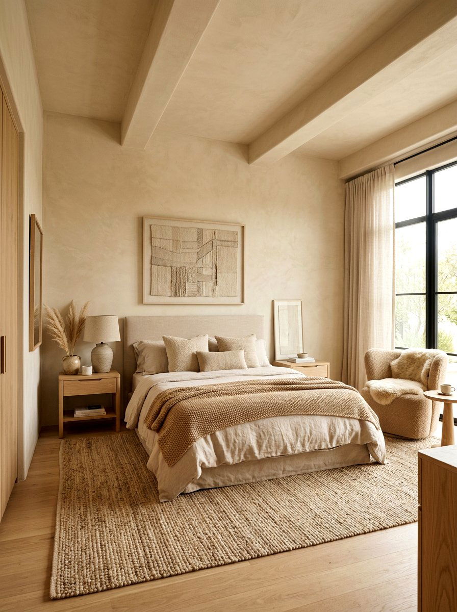 Sand Color Palette - 30 earthy bedroom decor ideas