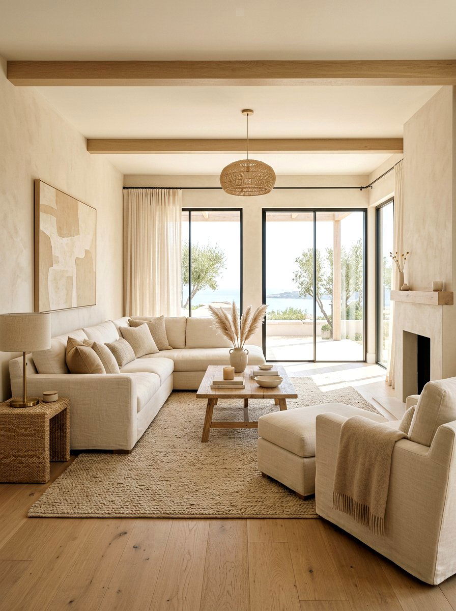 Sand and cream living room - 30 sand color living room ideas