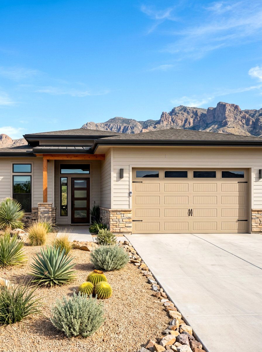 Sand garage door - 30 garage door color ideas