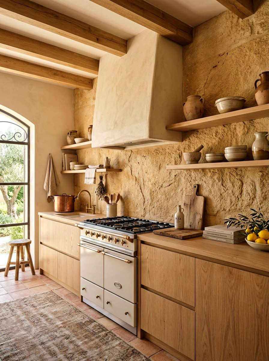 Sandstone Kitchen Wall Slab - 30 full slab stone wall kitchen ideas