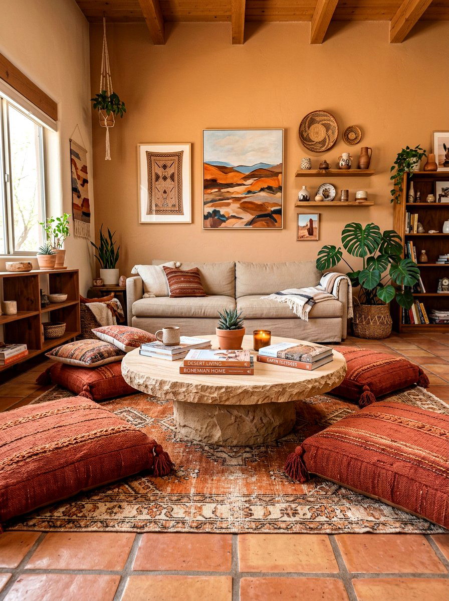 Sandstone Low Coffee Table - 30 stone coffee table ideas