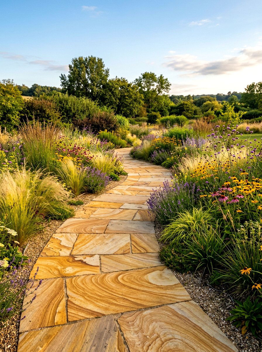 Sandstone Path - 30 garden path ideas