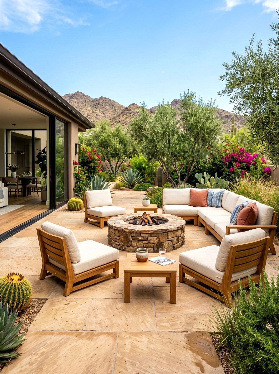 Sandstone Patio - 30 desert color decor ideas