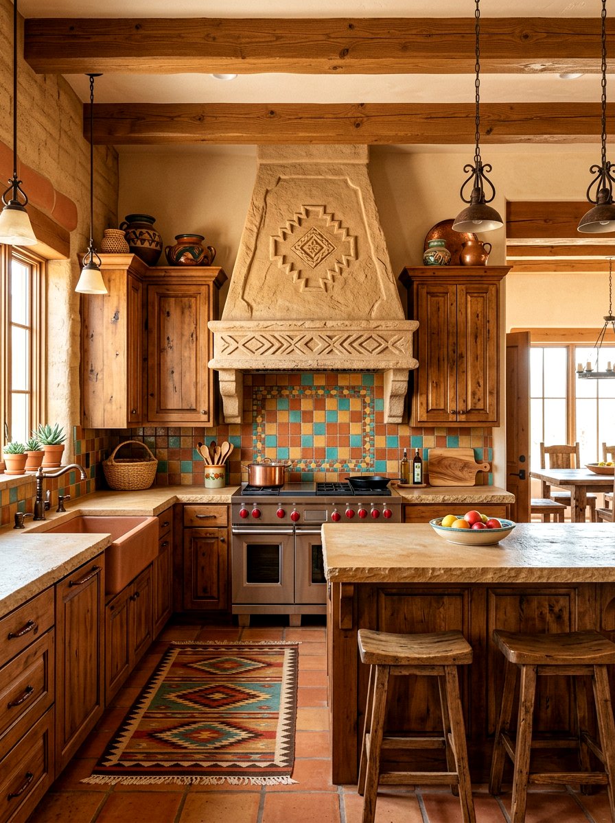 Sandstone range hood - 30 stone hood kitchen ideas