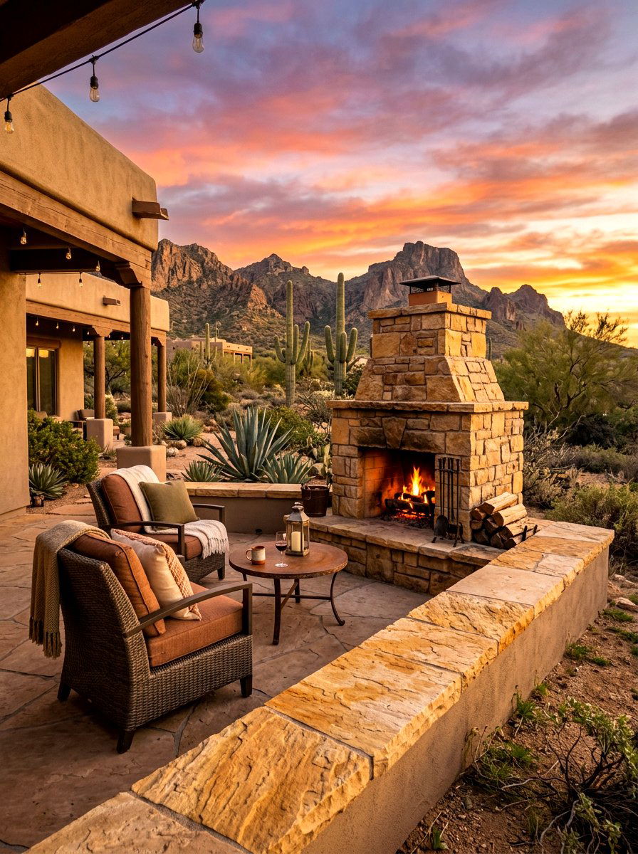 Sandstone textured patio trim - 30 patio paver border ideas