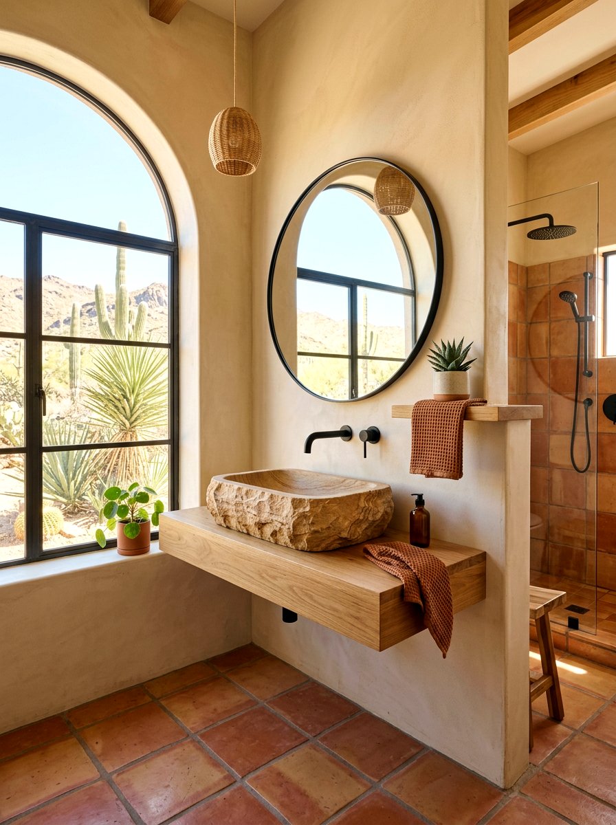 Sandstone vessel sink - 30 statement stone sink ideas