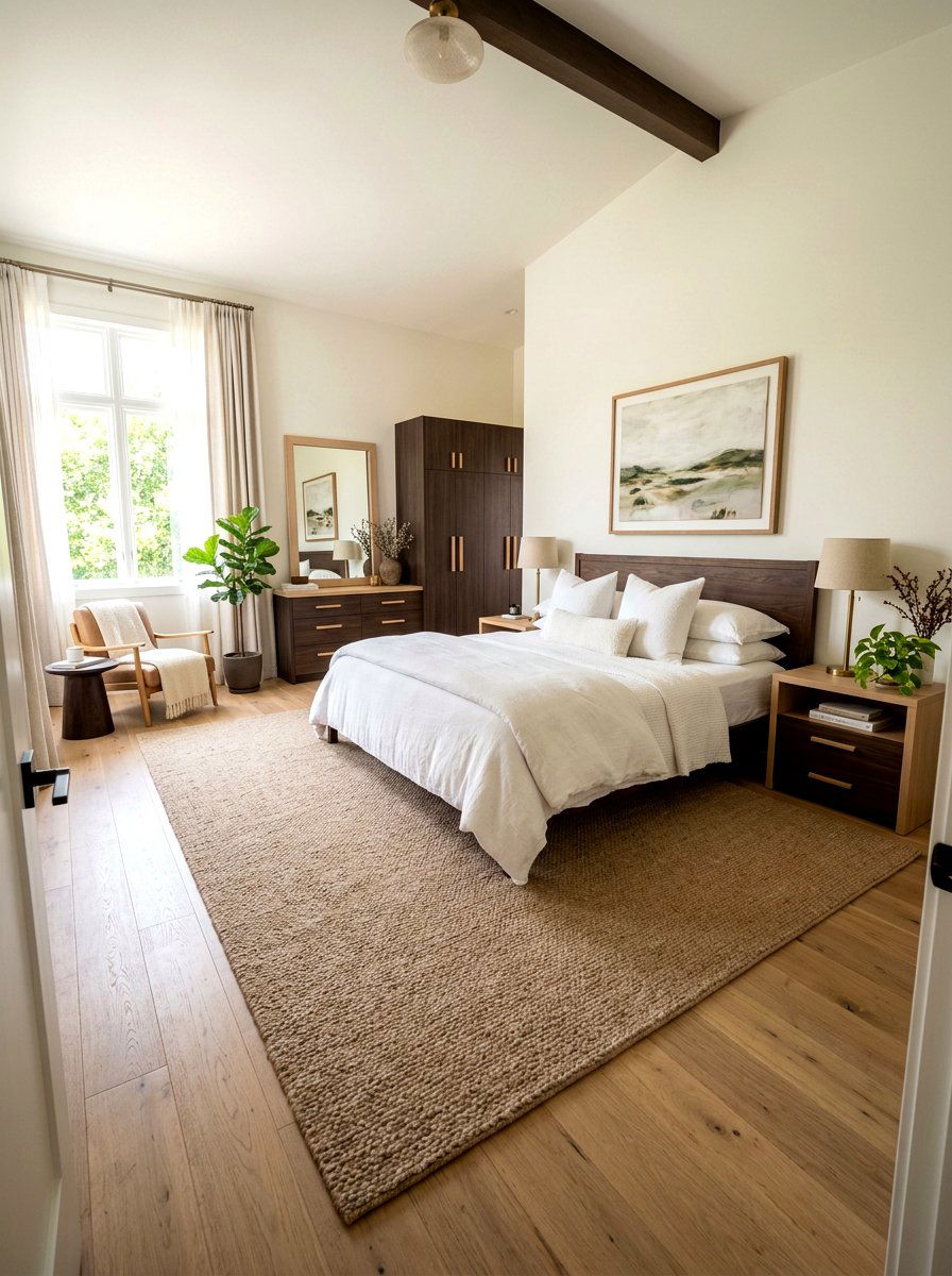 Sandy Brown Area Rug - 30 all brown bedroom ideas