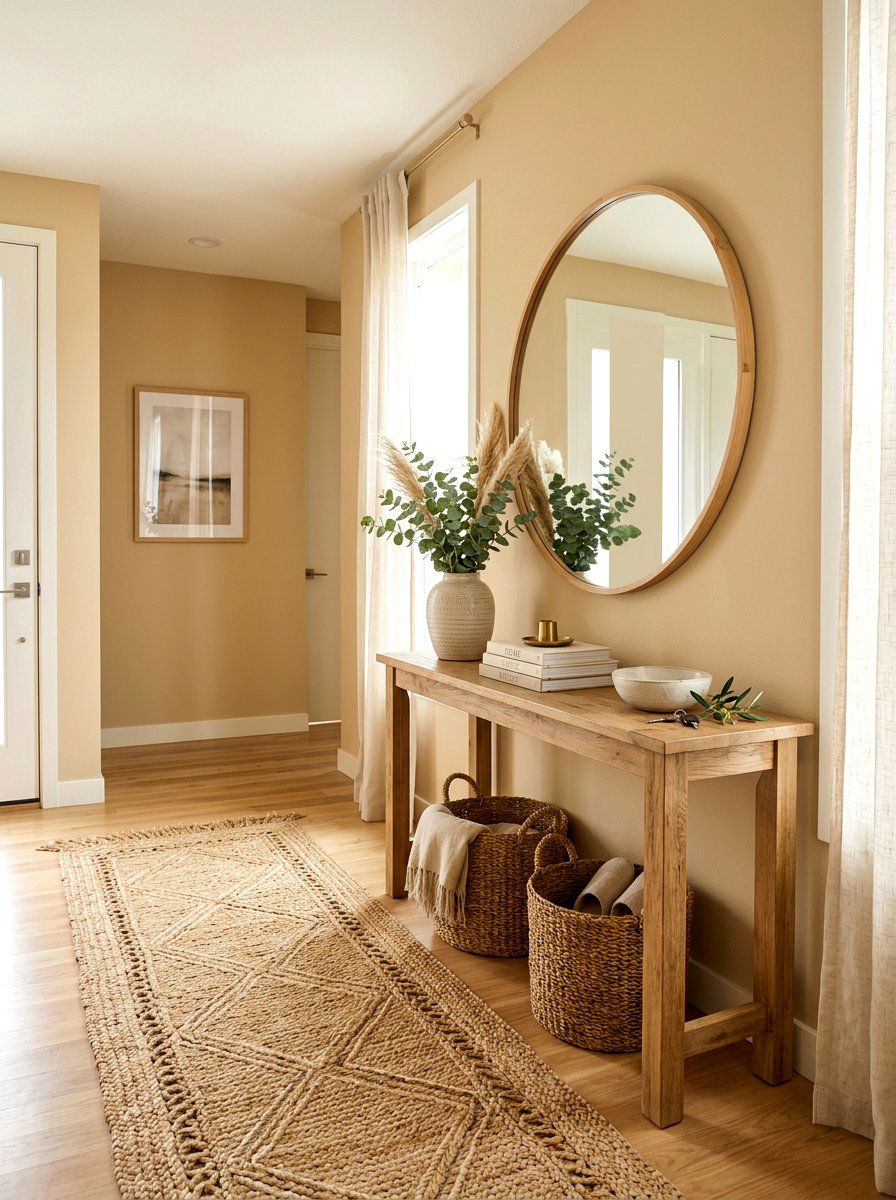 Sandy Neutral Entryway - 30 warm neutral paint ideas