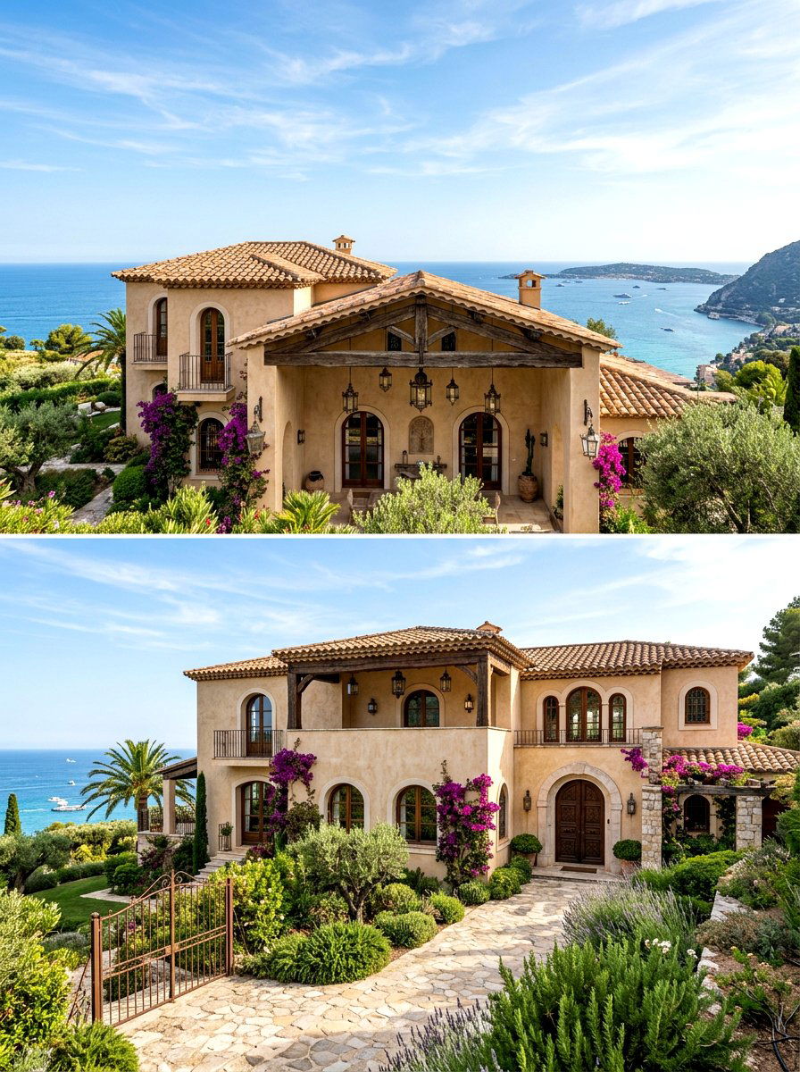 Sandy beige mediterranean villa - 30 sandy beige exterior ideas