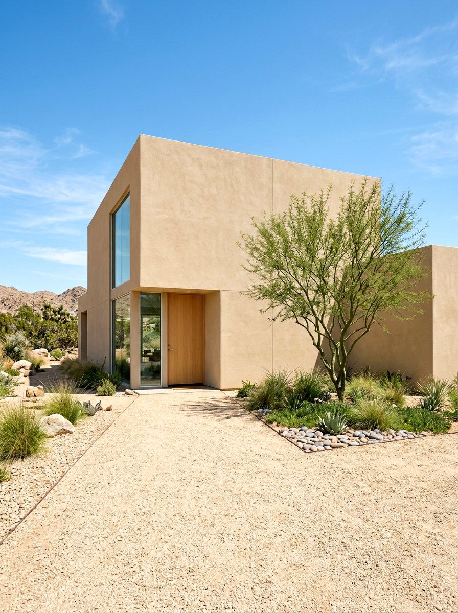 Sandy beige minimalist exterior - 30 sandy beige exterior ideas