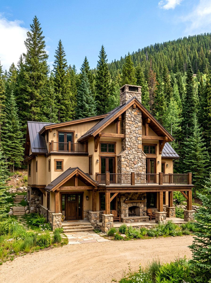 Sandy beige mountain retreat - 30 sandy beige exterior ideas