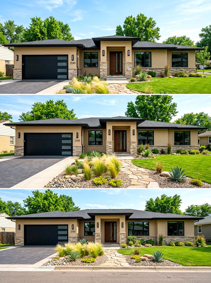 Sandy beige ranch style house - 30 sandy beige exterior ideas