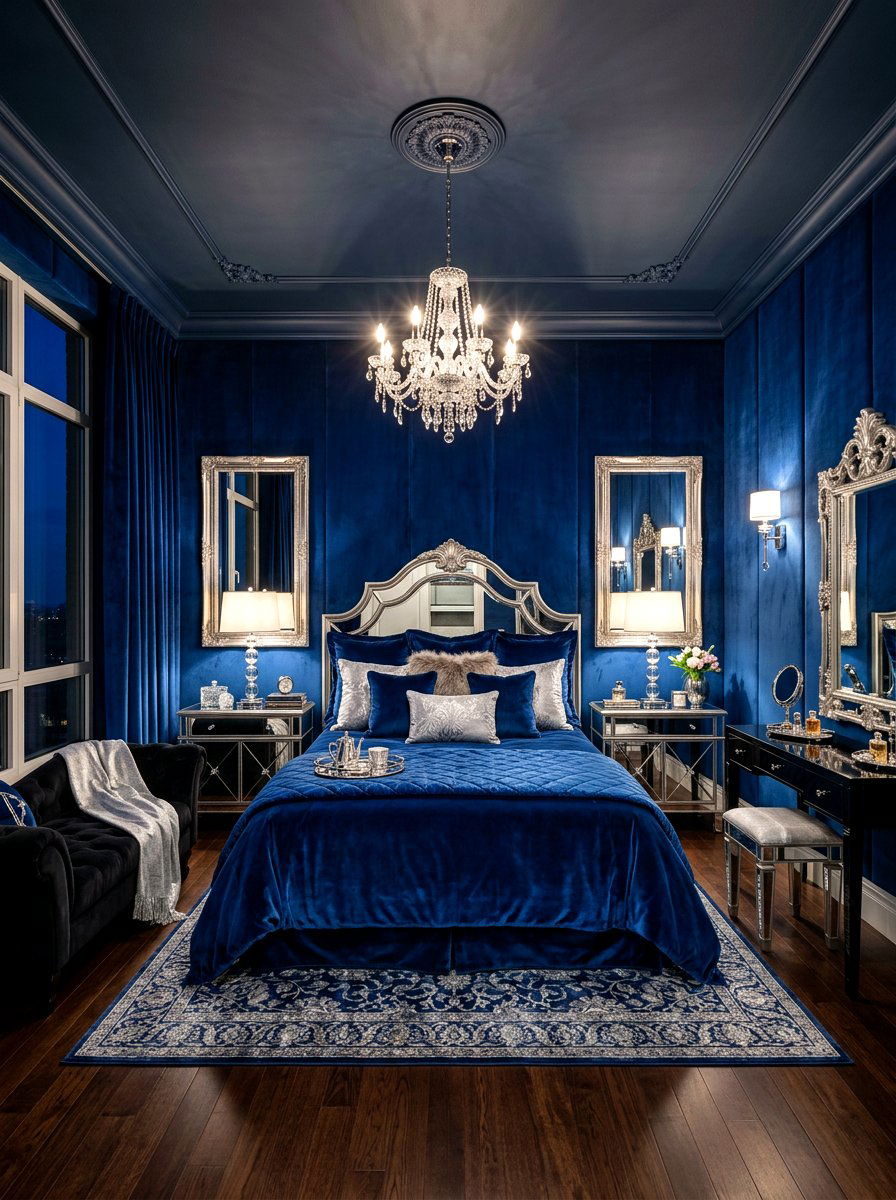 Sapphire Blue Bedroom - 30 blue bedroom ideas