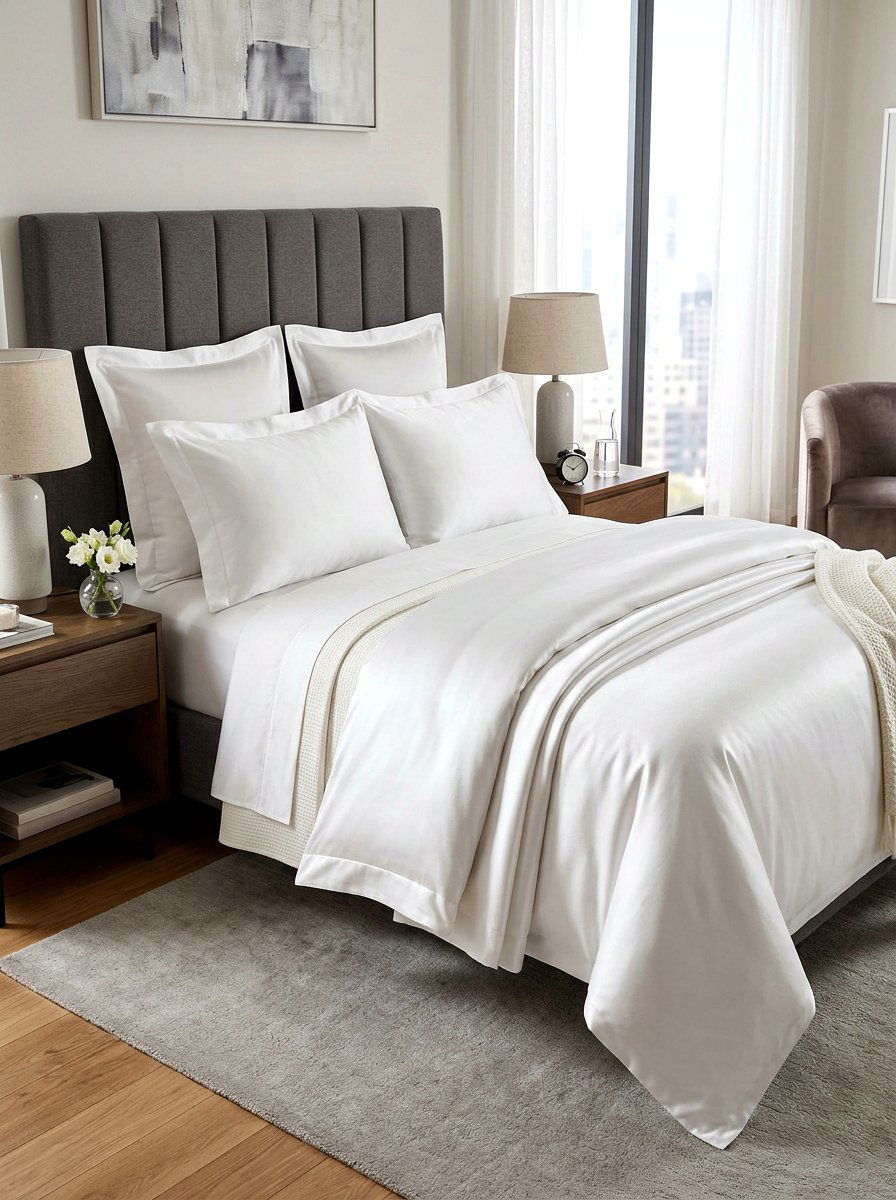 Sateen finish bedding - 30 designer duvet styling ideas