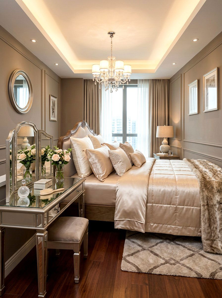 Satin Bed Sheets - 30 frilly bedroom ideas