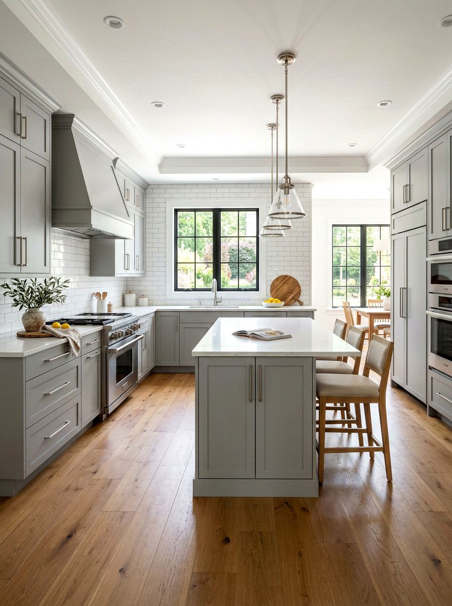 Satin Nickel Long Pulls Kitchen - 30 long pull cabinet ideas