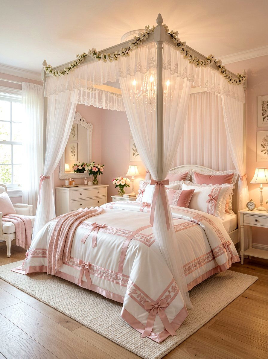 Satin Ribbon Trim Duvet - 30 contrast trim bedding bedroom ideas