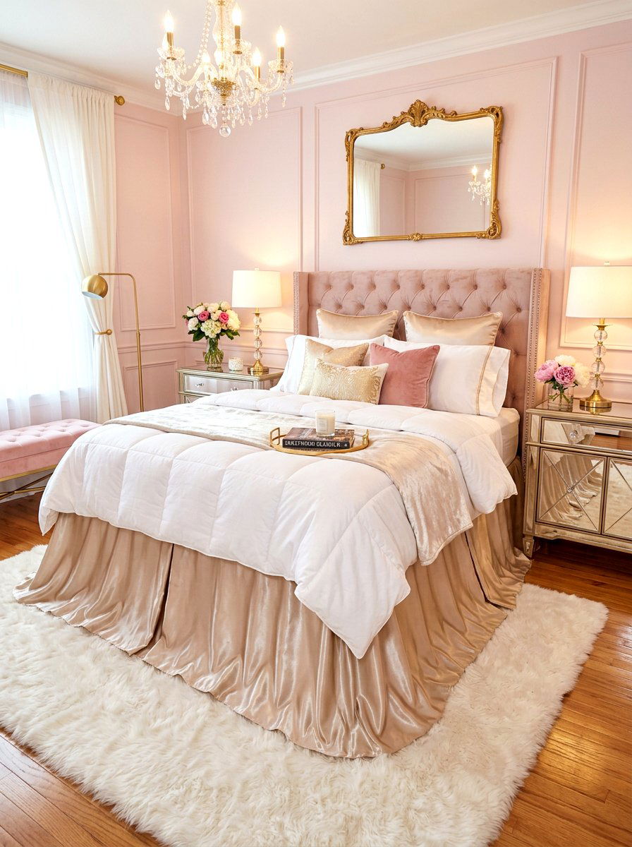 Satin Skirted Bed - 30 skirted bed ideas