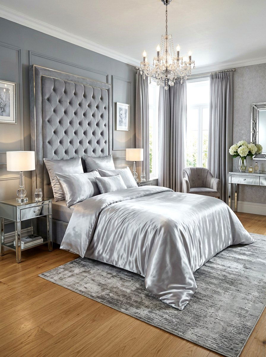 Satin bedding sets - 30 neo deco bedroom ideas