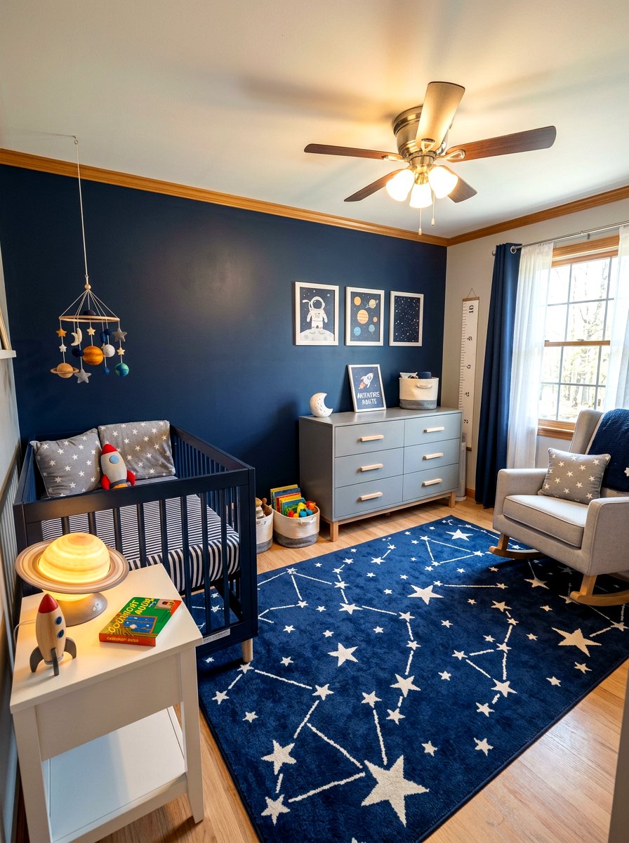 Saturn Nursery Lamps - 30 celestial nursery ideas