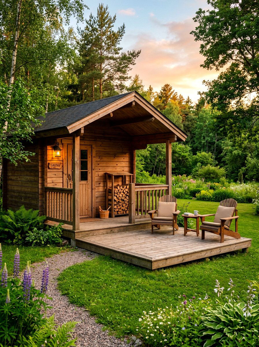 Sauna With Porch - 30 backyard sauna ideas
