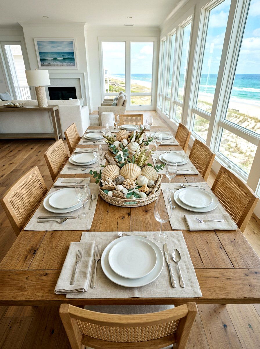 Scallop Shell Centerpiece - 30 shell decor ideas