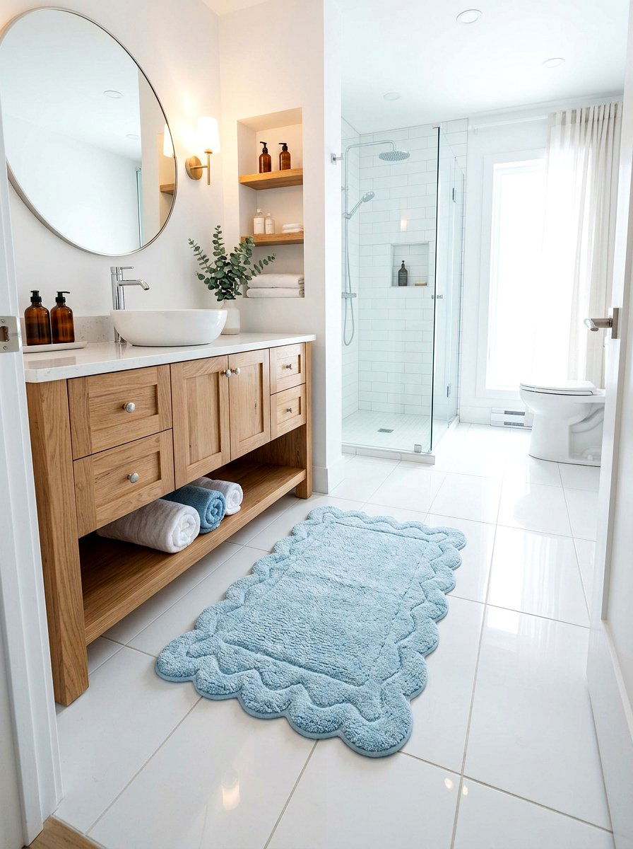 Scalloped Bath Mat - 30 scalloped decor ideas