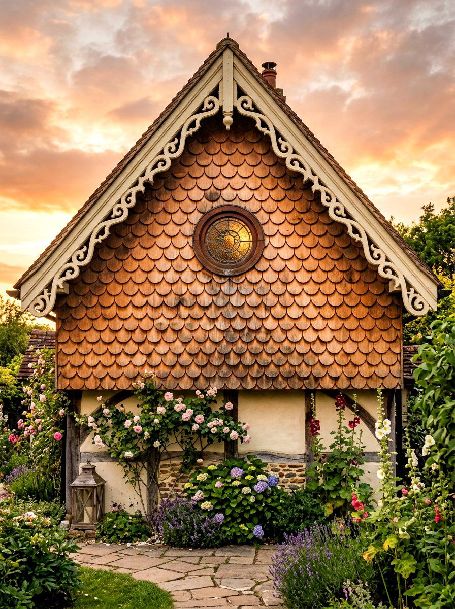 Scalloped Cedar Shingles - 30 cedar shake exterior ideas