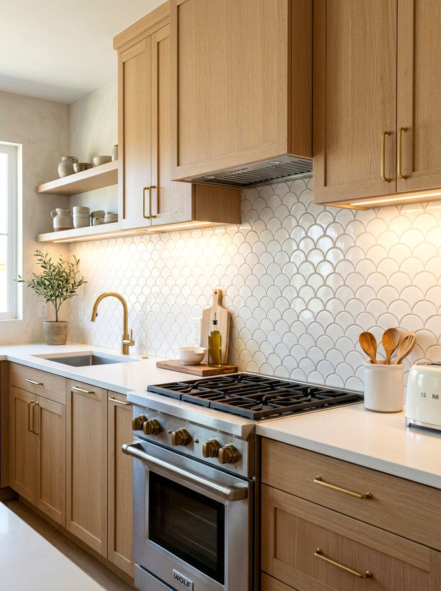 Scalloped Ceramic Tile - 30 scalloped decor ideas