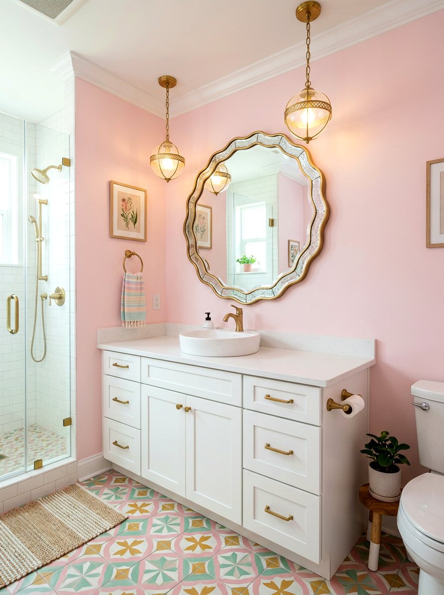 Scalloped Edge Bathroom Mirror - 30 bathroom mirror ideas
