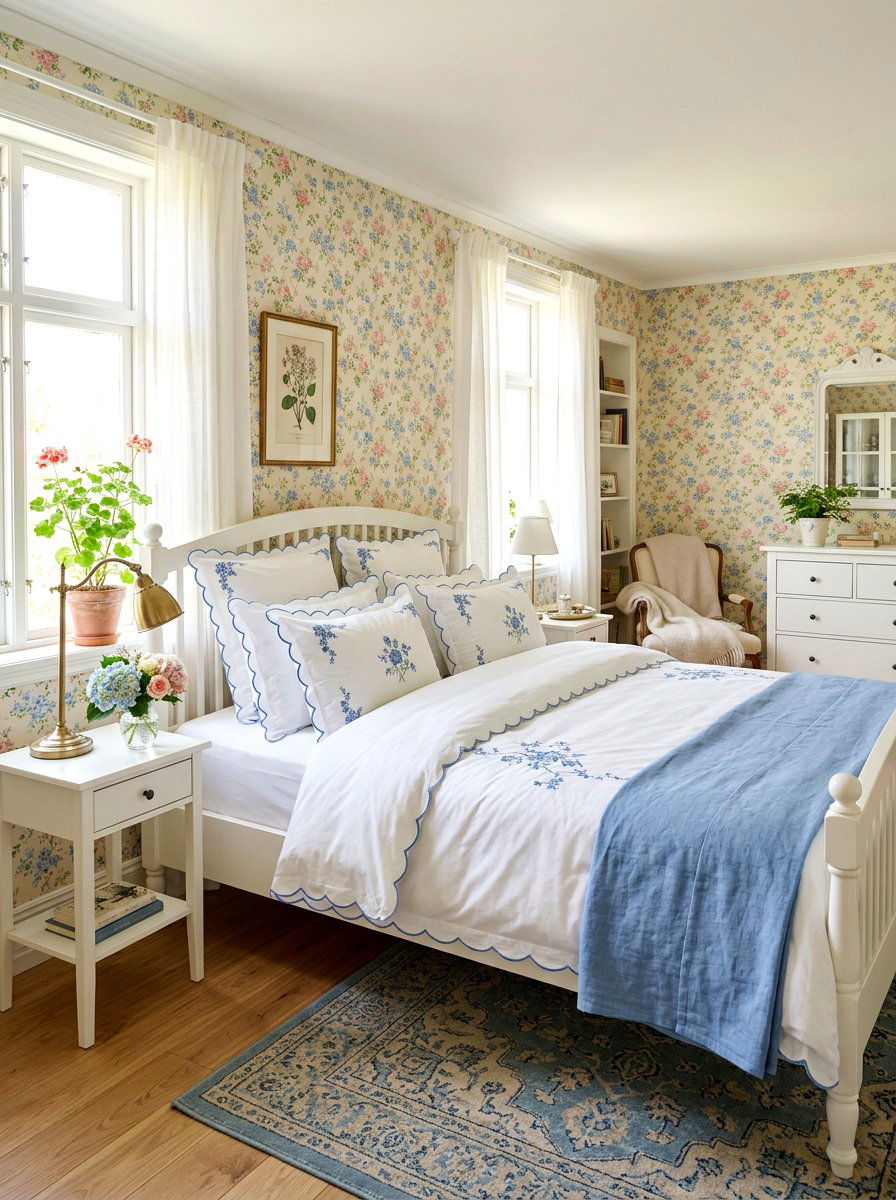 Scalloped Edge Bedding - 30 elevated bedscape ideas