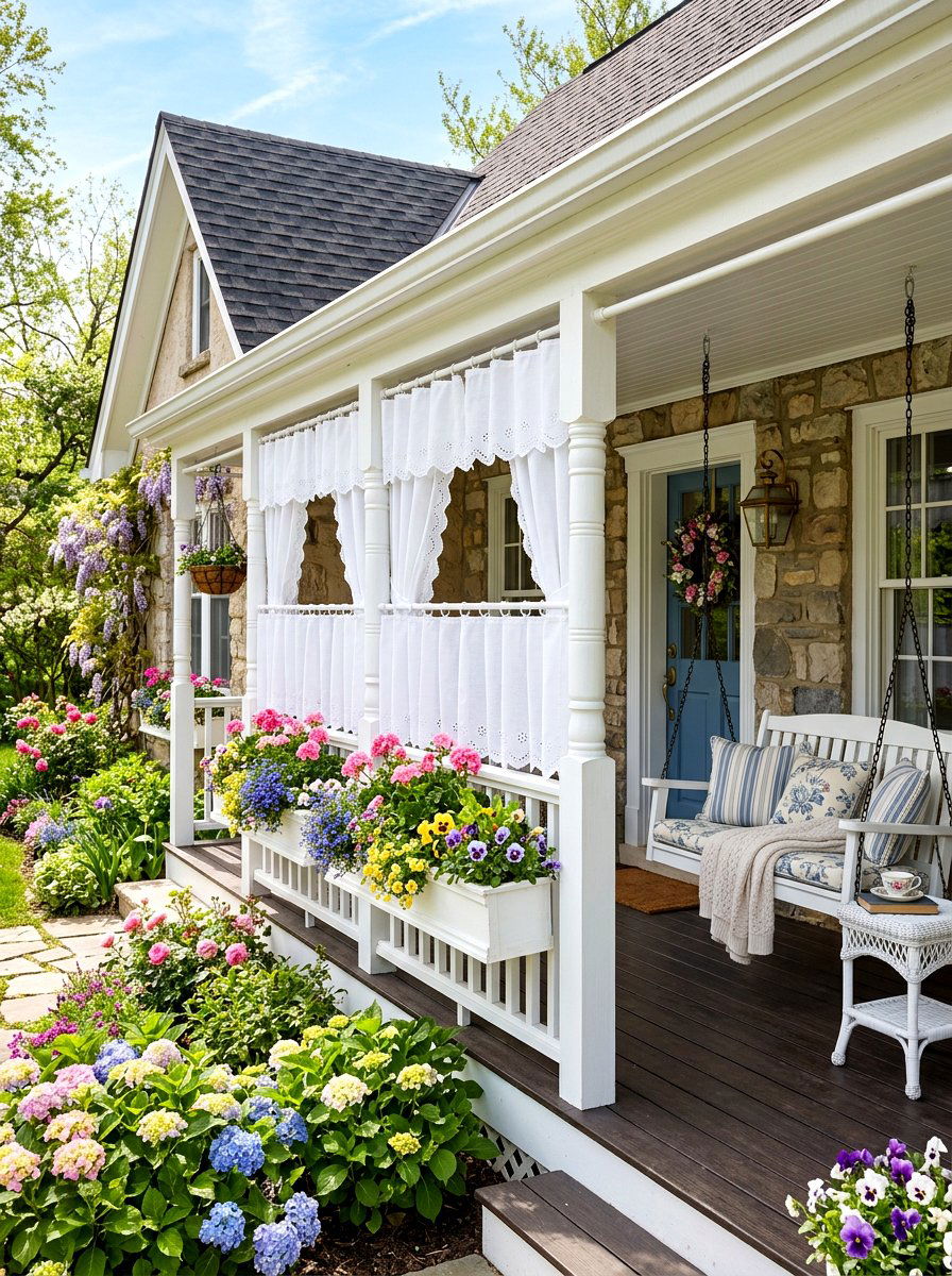 30 Porch With Cafe Curtains Ideas for a Charming, Breezy Vibe