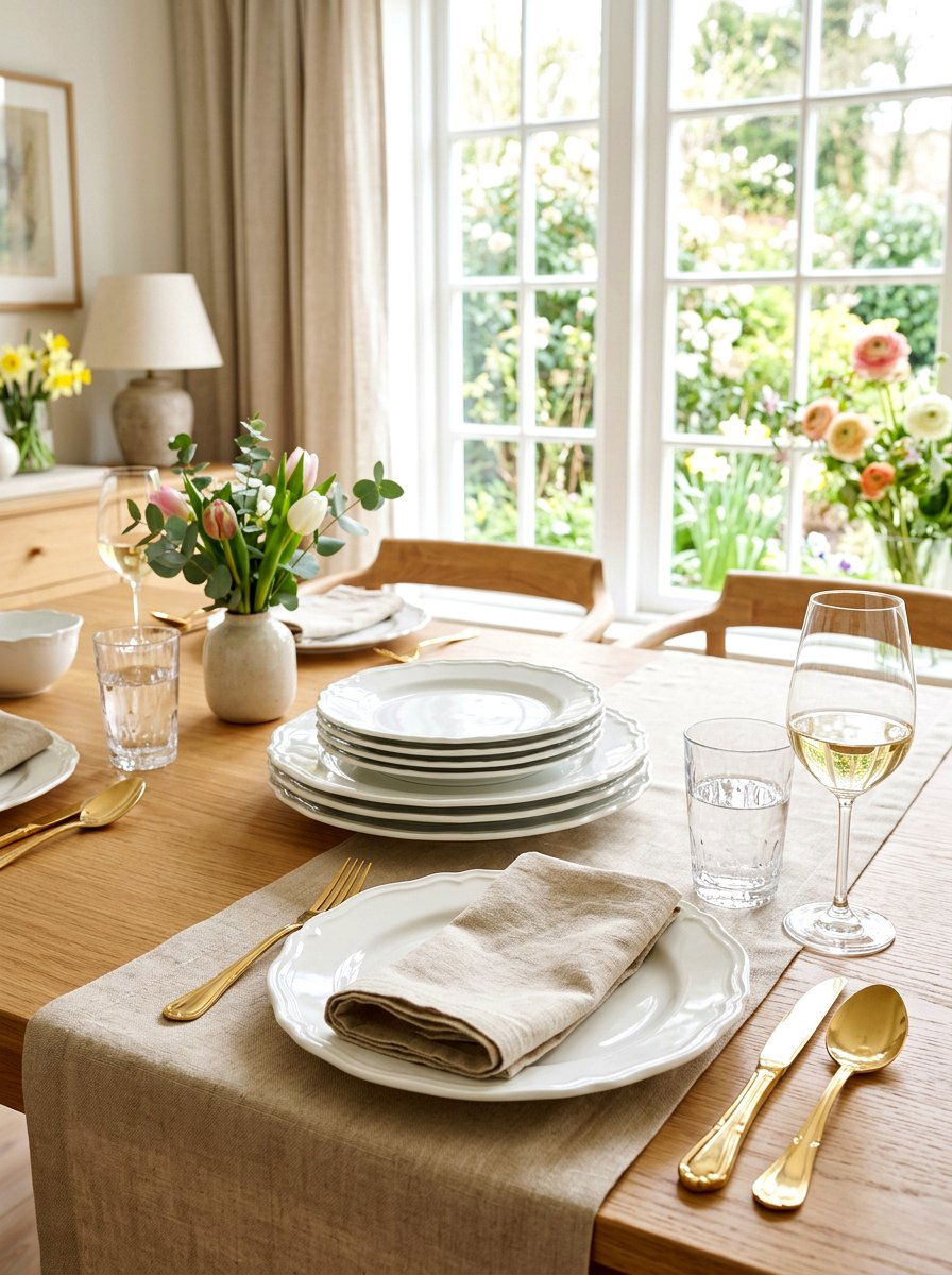 Scalloped Edge Dishware - 30 spring kitchen decor ideas