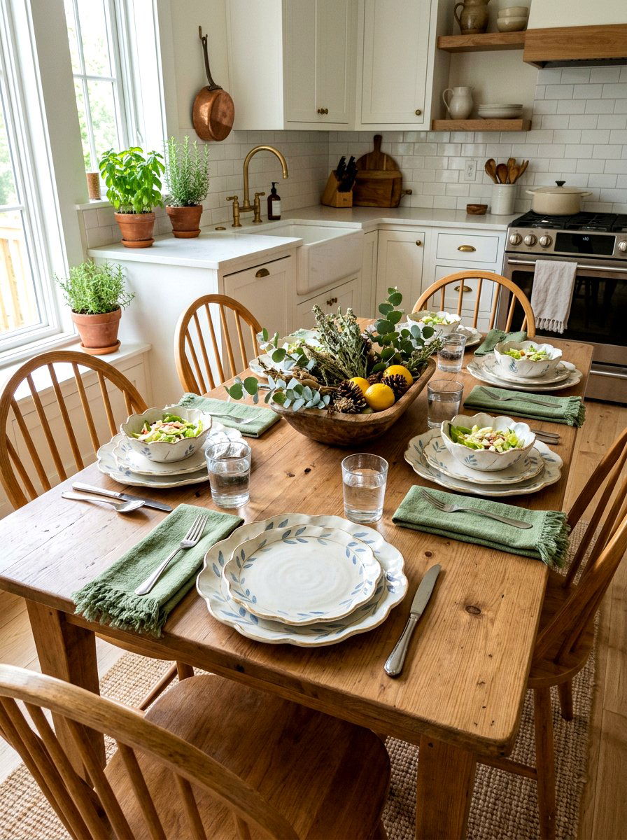 Scalloped Edge Kitchenware Set - 30 cabbagecore kitchen ideas