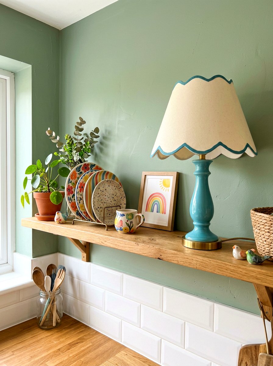 Scalloped Edge Lamp - 30 kitchen table lamp ideas