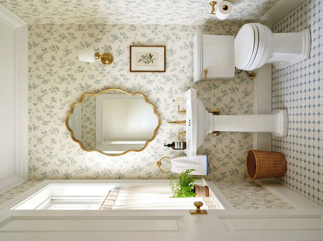 Scalloped Edge Mirror - 30 mirror wall ideas